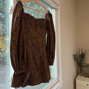 Bardot Animal Print Midi